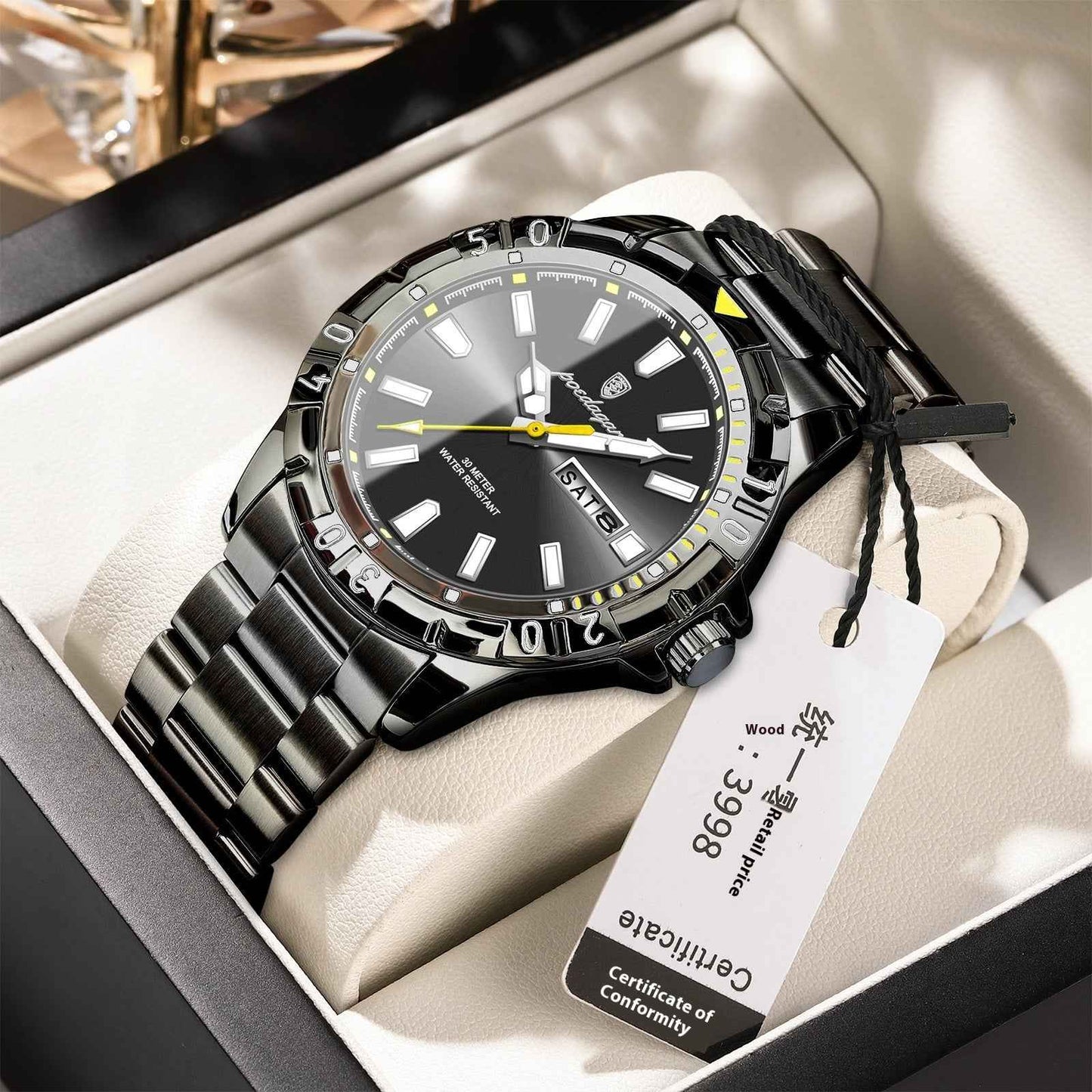 Swiss Brand Waterproof Fashion New Men's Super Strong Luminous Watch