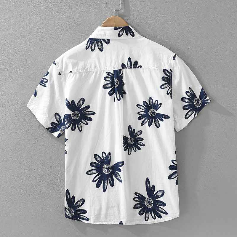 8286 Japanese Trendy Printed Short Sleeve Shirt