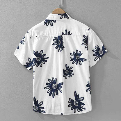 8286 Japanese Trendy Printed Short Sleeve Shirt