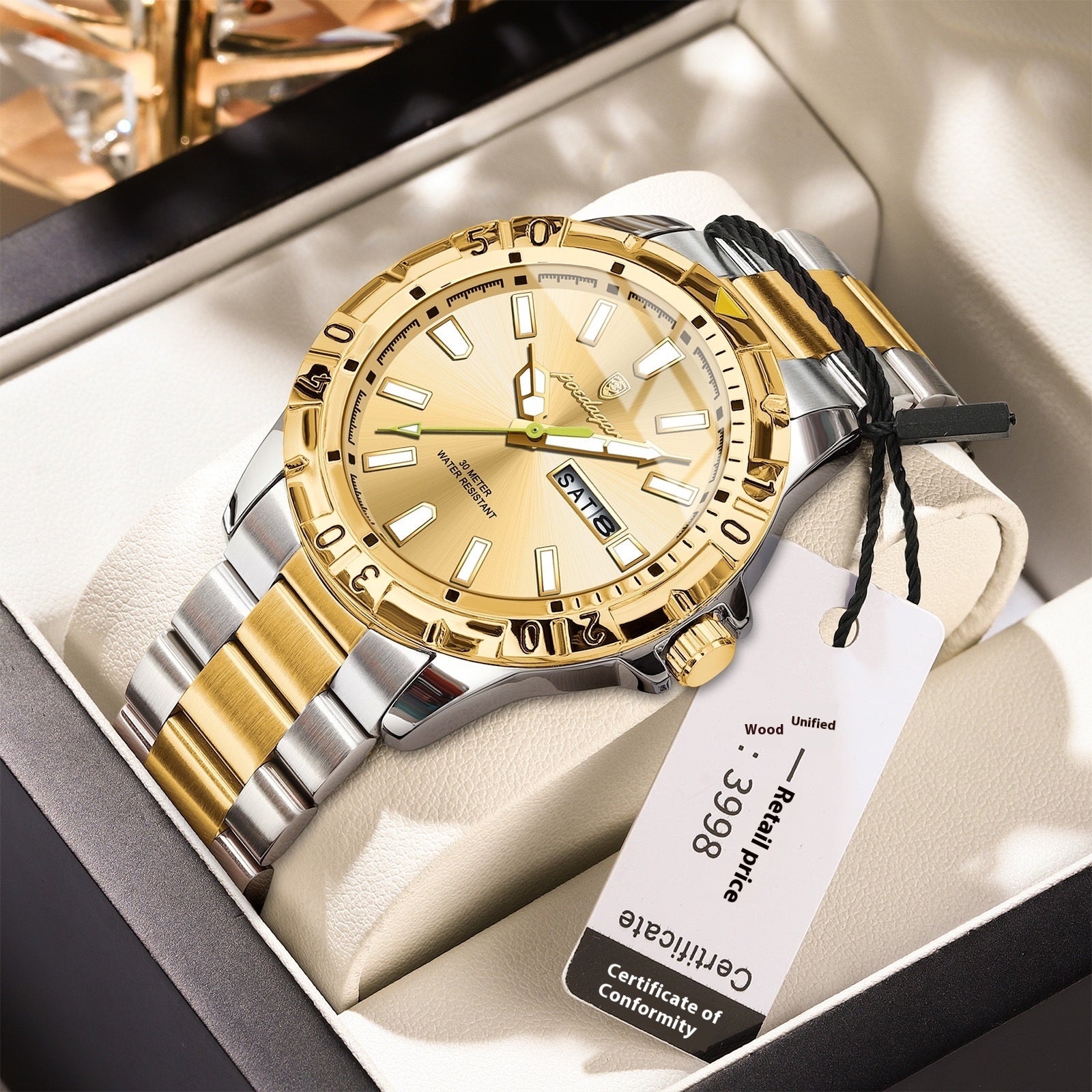 Swiss Brand Waterproof Fashion New Men's Super Strong Luminous Watch - branded cloth centre