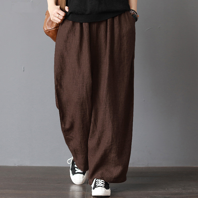Linen Wide-Leg And Big Fat Butt Harem Trousers