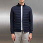 Lightweight Stand Collar Coat For Men Fashion Stitching Knitted Jacket Winter Outwear