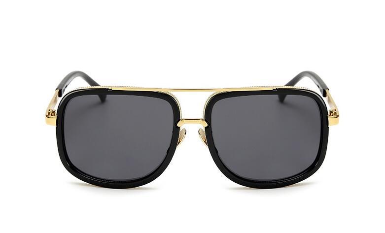 Flat Top Hot Square Sunglasses Men Women Luxury Brand Design Couple Lady Celebrity Brad Pitt Sun Glasses Super star Eyewear - branded cloth centre
