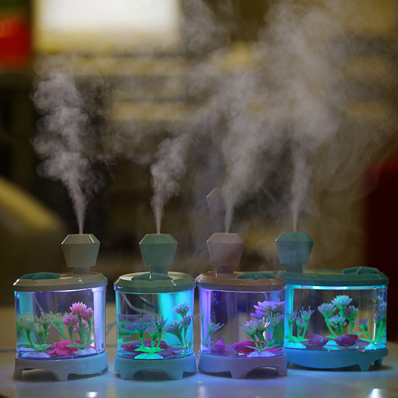Fish tank lamp humidifier - branded cloth centre