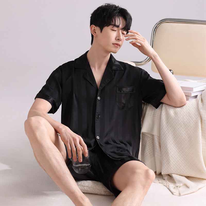 Ice Silk Pajamas Men's Spring And Summer Lightweight Breathable