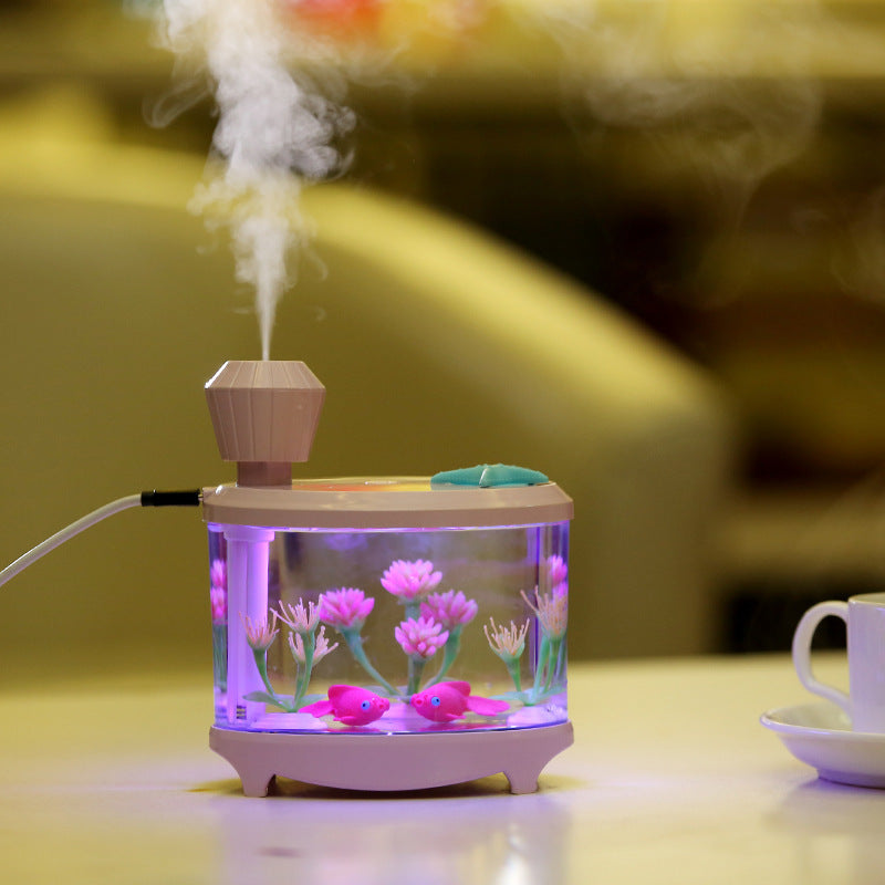 Fish tank lamp humidifier - branded cloth centre