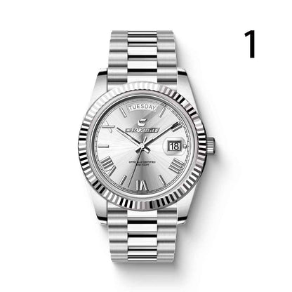 Fashion Men's Watch Steel Band Large Dial Quartz Wrist Watch