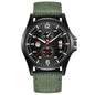 Fashion Nylon Strap Sports Army Style Watch Calendar Quartz Watch