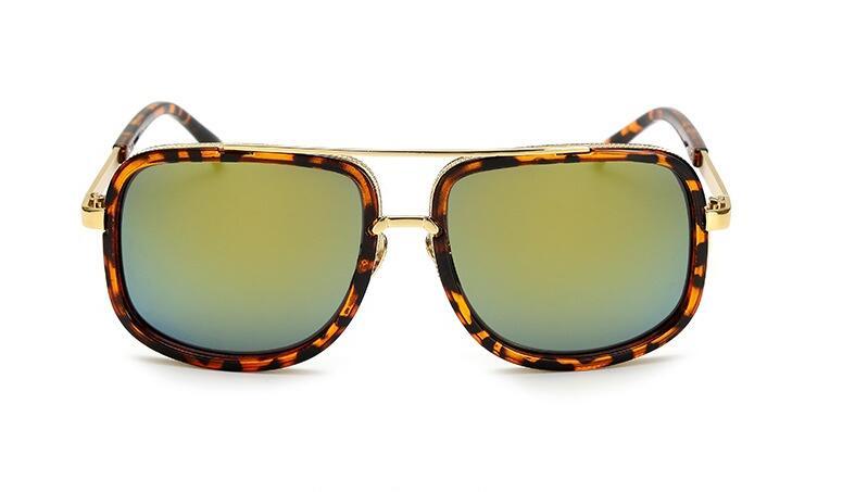 Flat Top Hot Square Sunglasses Men Women Luxury Brand Design Couple Lady Celebrity Brad Pitt Sun Glasses Super star Eyewear - branded cloth centre