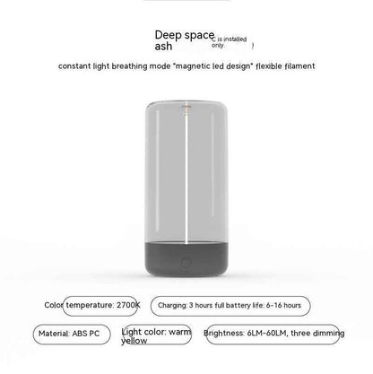 New LED Camping Light Type-c Rechargeable Portable Night Light With High Transparency And Anti Drop Creative Atmosphere Light