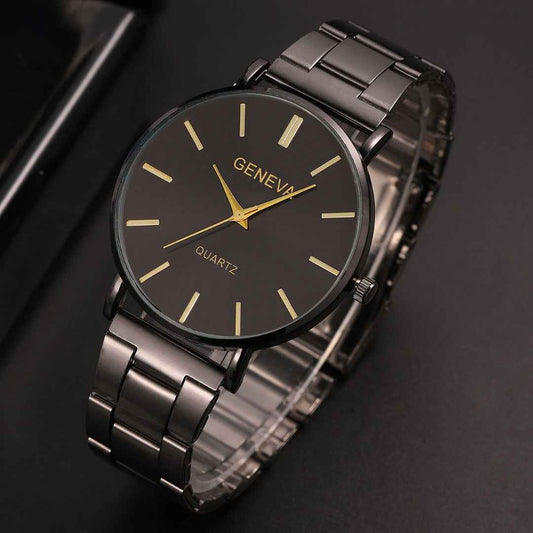 Ultra-thin Men's And Women's Steel Belt Quartz Watch Student Outdoor Casual Sports