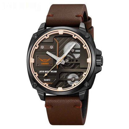 Skmei Genuine Goods New Men's Watch Mechanical Wind Large Dial Men's Quartz Watch 30 M Waterproof Belt Watch