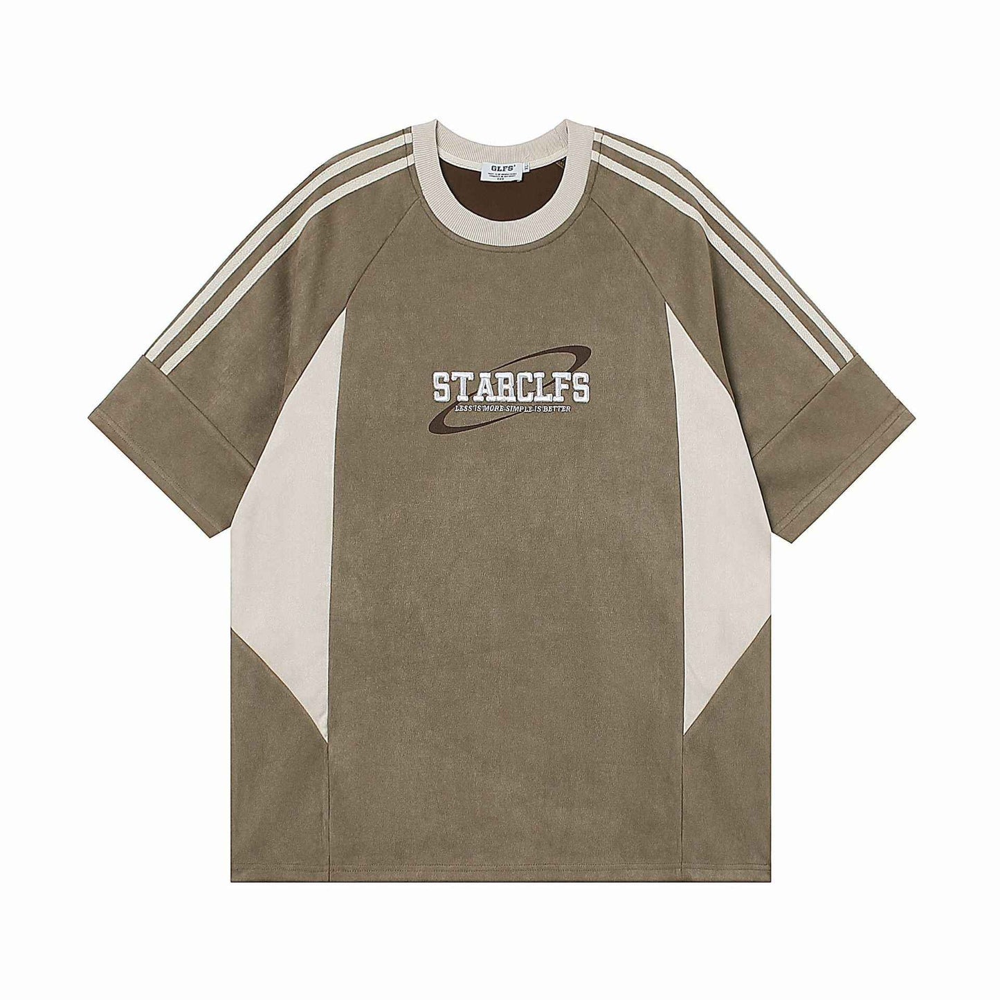 Men's Loose Short-sleeved T-shirt With Letter Embroidery Design