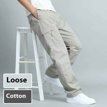 Overalls Men's Pure Cotton Casual Pants