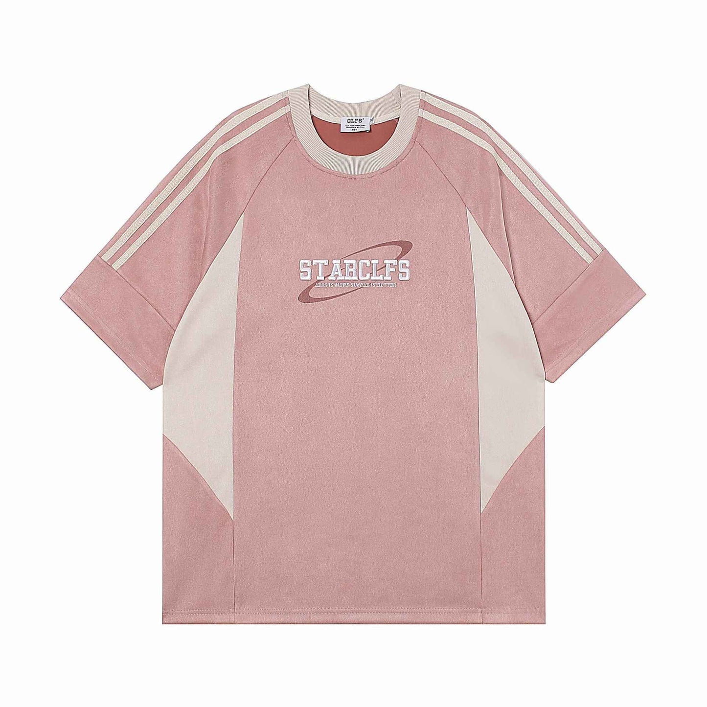 Men's Loose Short-sleeved T-shirt With Letter Embroidery Design