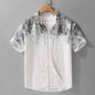 Menswear Hanging Dyed Short-sleeved Shirt Pure Cotton