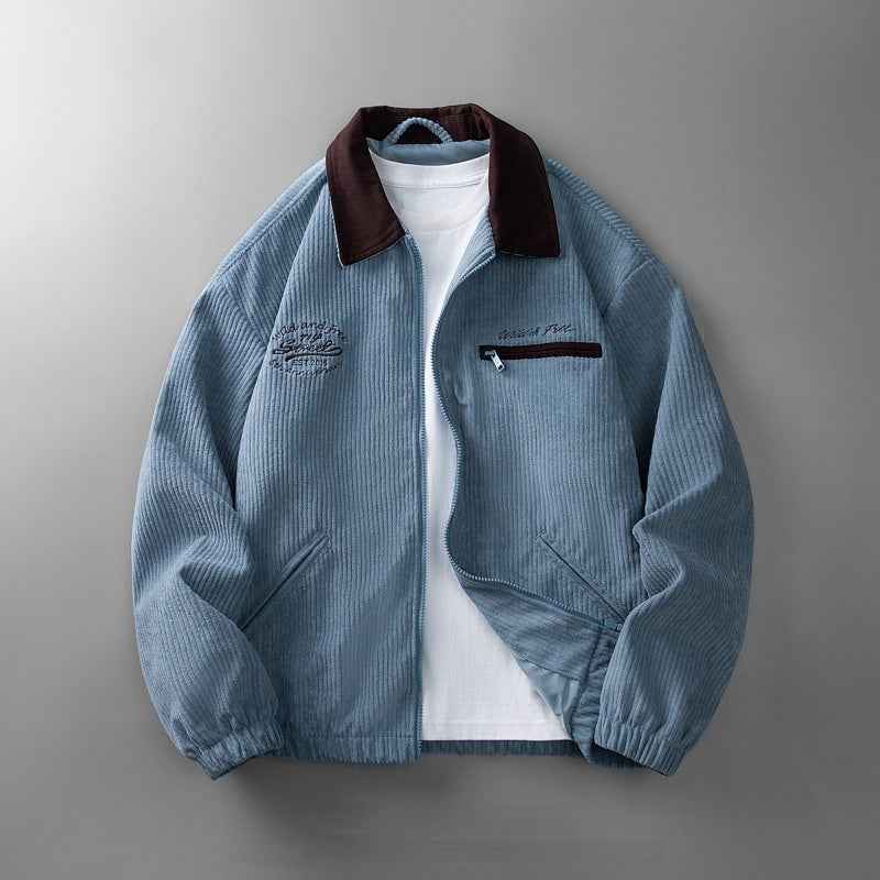 Corduroy Jacket Men's Solid Color Jacket Casual Top