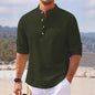 Men's Half Sleeve Polo Shirt Waffle Casual Loose