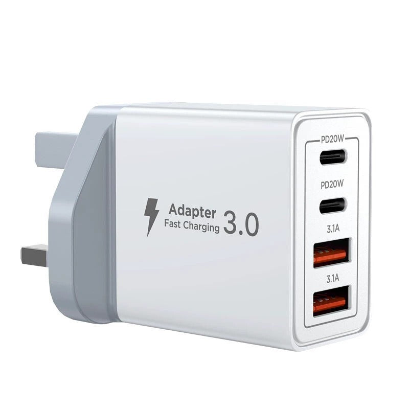 Multi-port USB Charger Fast Charge Charging Plug - branded cloth centre