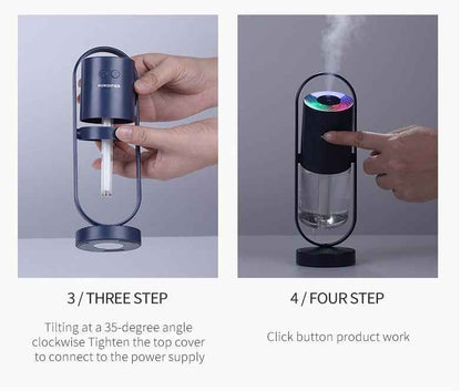 Magic Shadow USB Air Humidifier For Home With Projection Night Lights Ultrasonic Car Mist Maker Mini Office Air Purifier