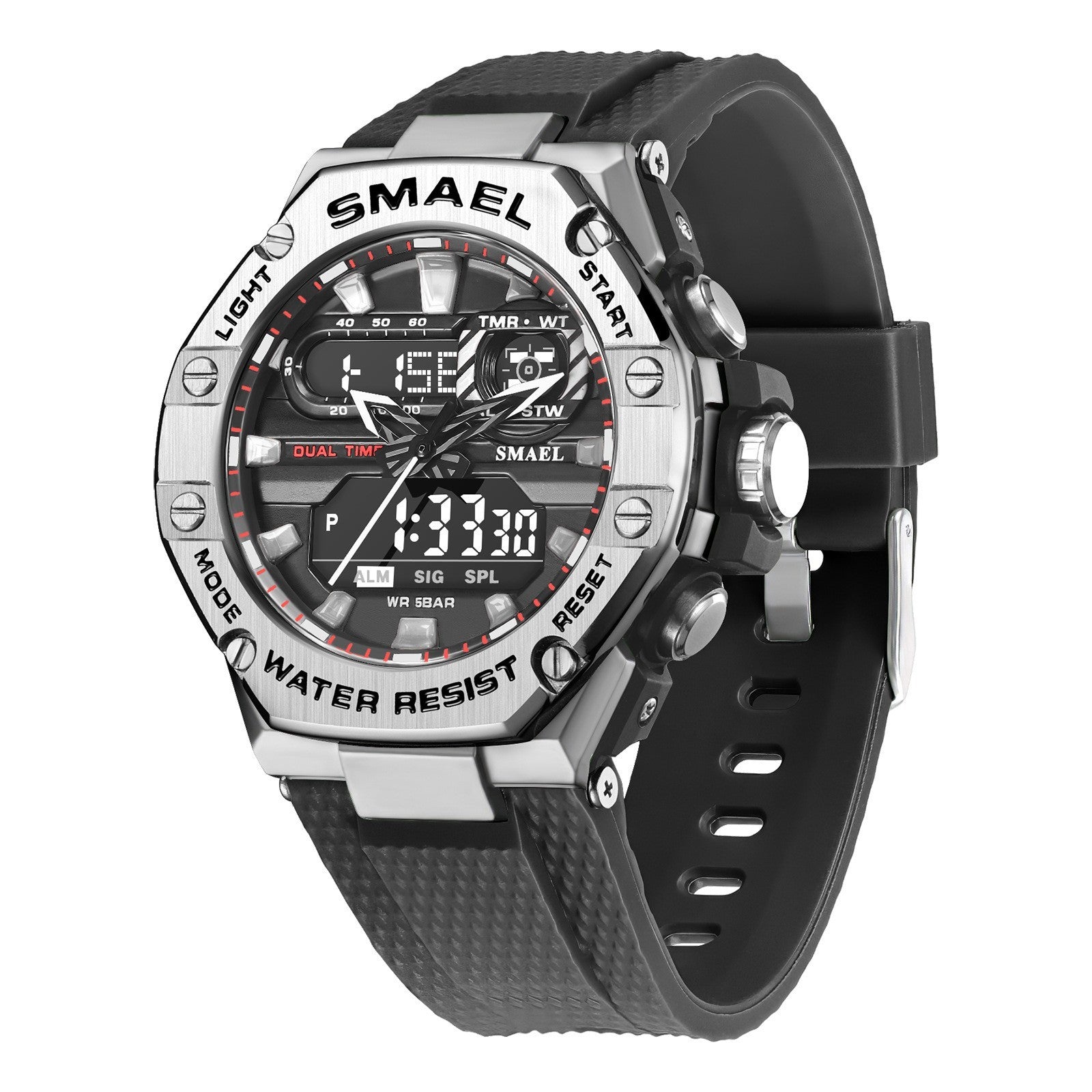 Digital Alloy Electronic Watch Men - branded cloth centre