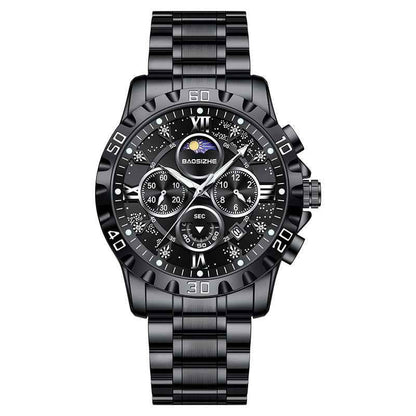 Automatic Non-mechanical Watch Steel Belt Waterproof Quartz Watch Men's Watch