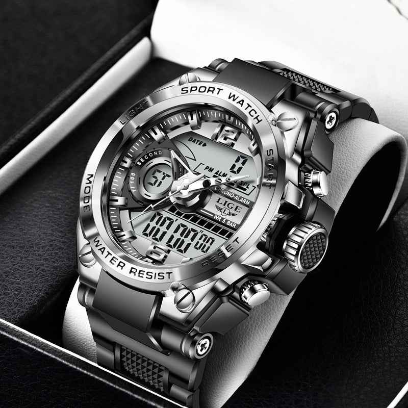 Dual Display Advanced Quartz Fashion Electronic Sports Watch