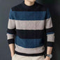 Autumn And Winter Pure Color Youth Business Casual Loose Round Neck Cashmere Knitted Bottoming Shirt