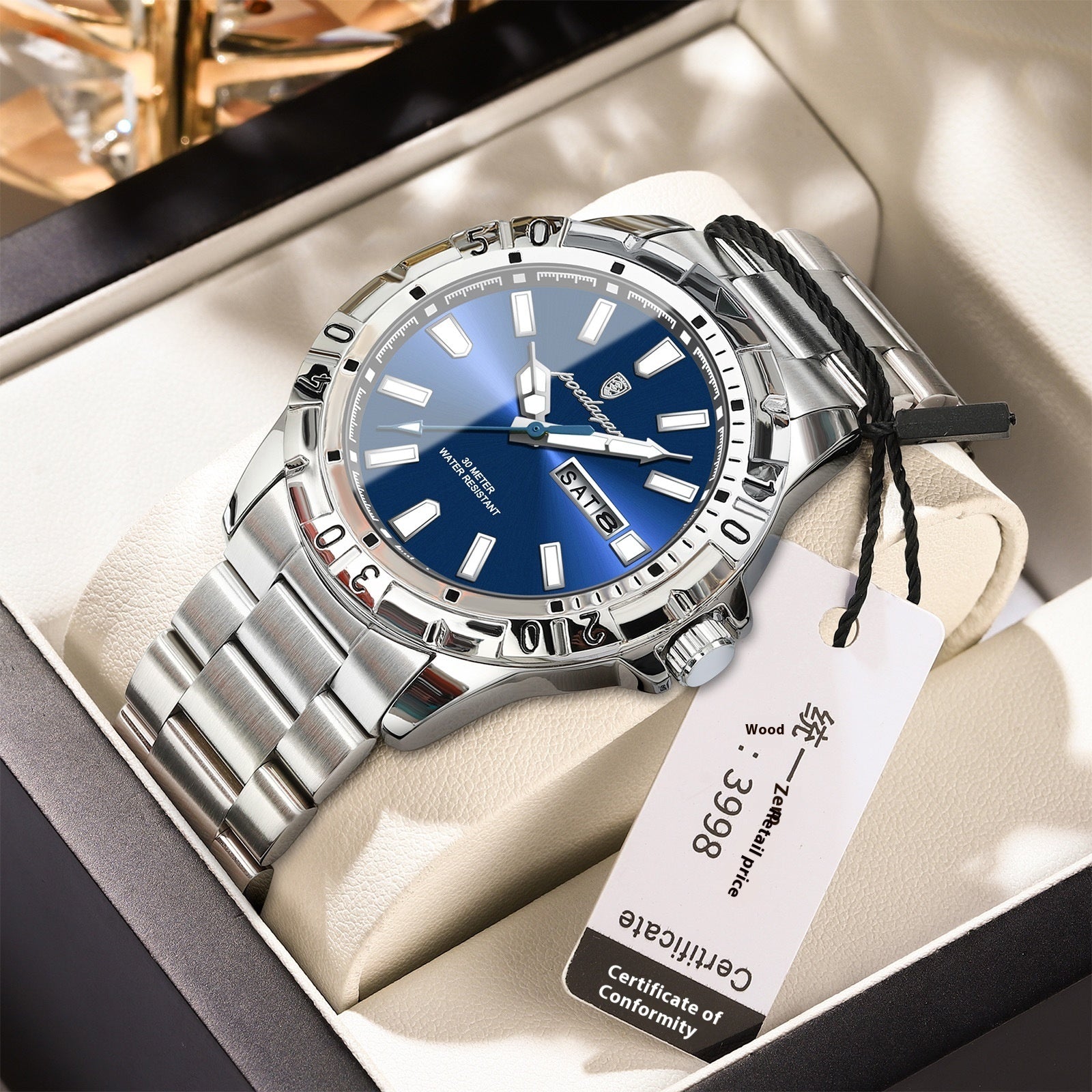 Swiss Brand Waterproof Fashion New Men's Super Strong Luminous Watch - branded cloth centre