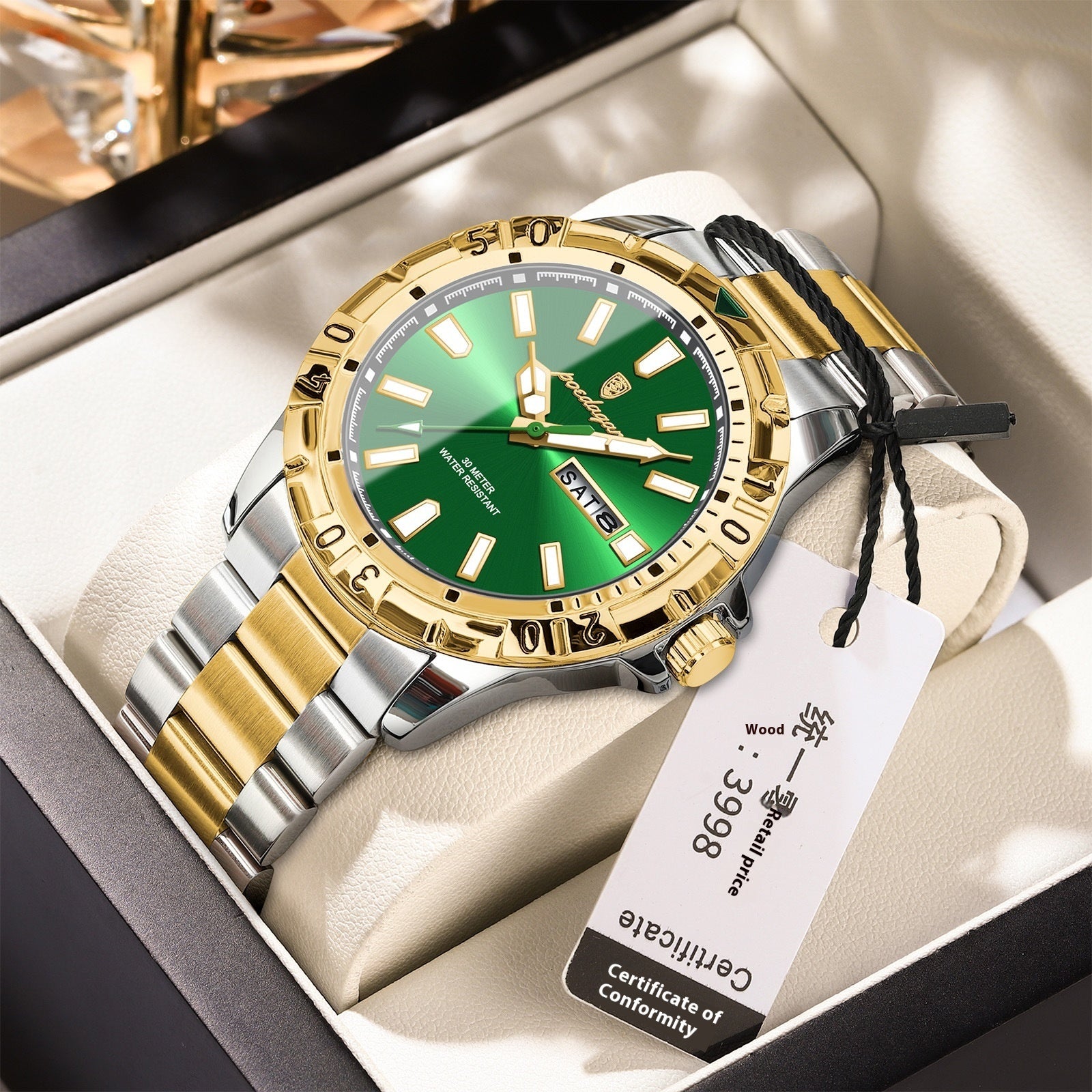 Swiss Brand Waterproof Fashion New Men's Super Strong Luminous Watch - branded cloth centre