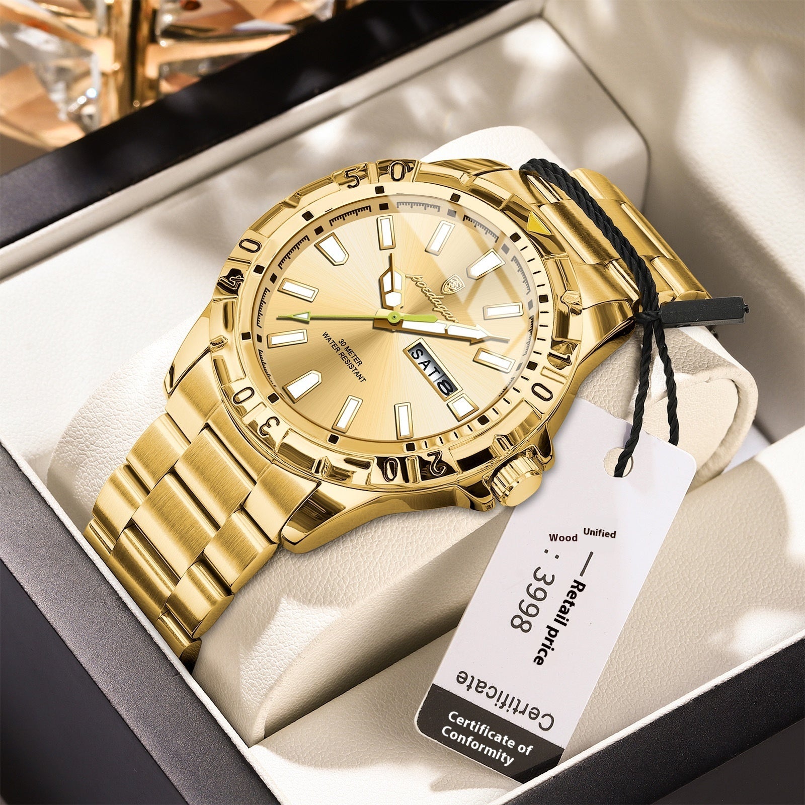 Swiss Brand Waterproof Fashion New Men's Super Strong Luminous Watch - branded cloth centre