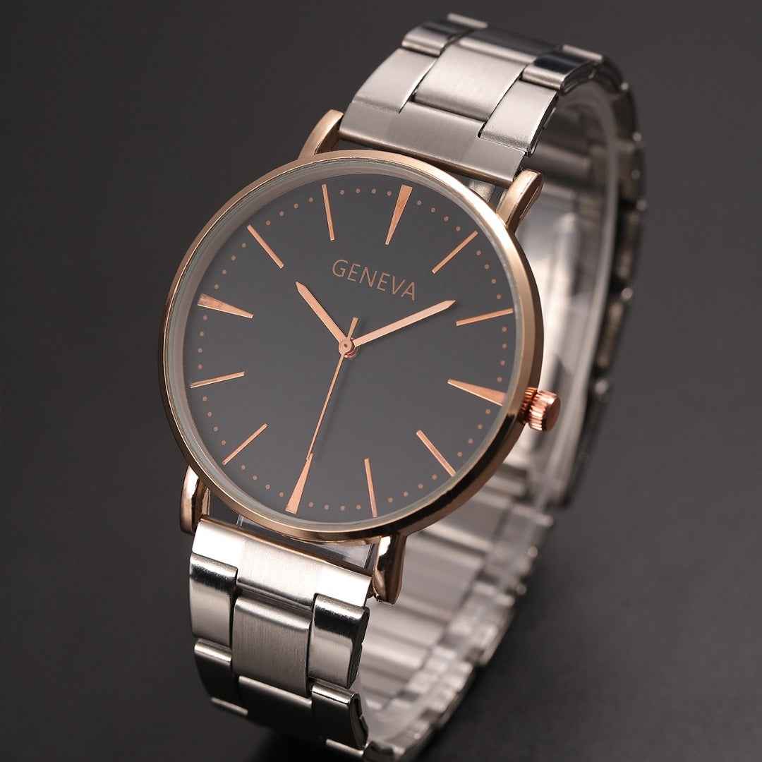 Ultra-thin Men's And Women's Steel Belt Quartz Watch Student Outdoor Casual Sports