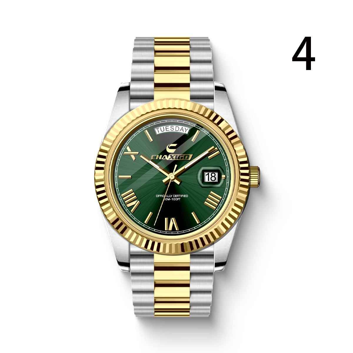 Fashion Men's Watch Steel Band Large Dial Quartz Wrist Watch