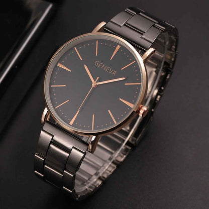 Ultra-thin Men's And Women's Steel Belt Quartz Watch Student Outdoor Casual Sports