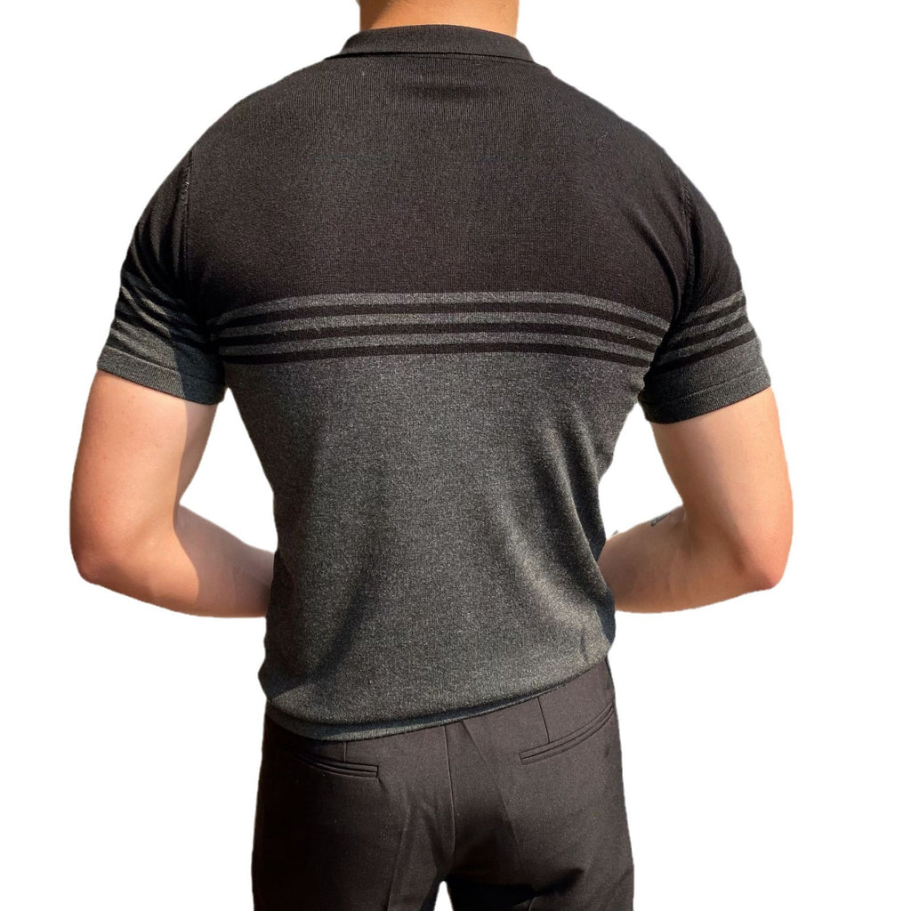 Casual Striped Thin Short-sleeved Polo Shirt - branded cloth centre