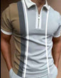 Men's POLO Shirt Striped Printed Short Sleeve T-Shirt Lapel Shirt