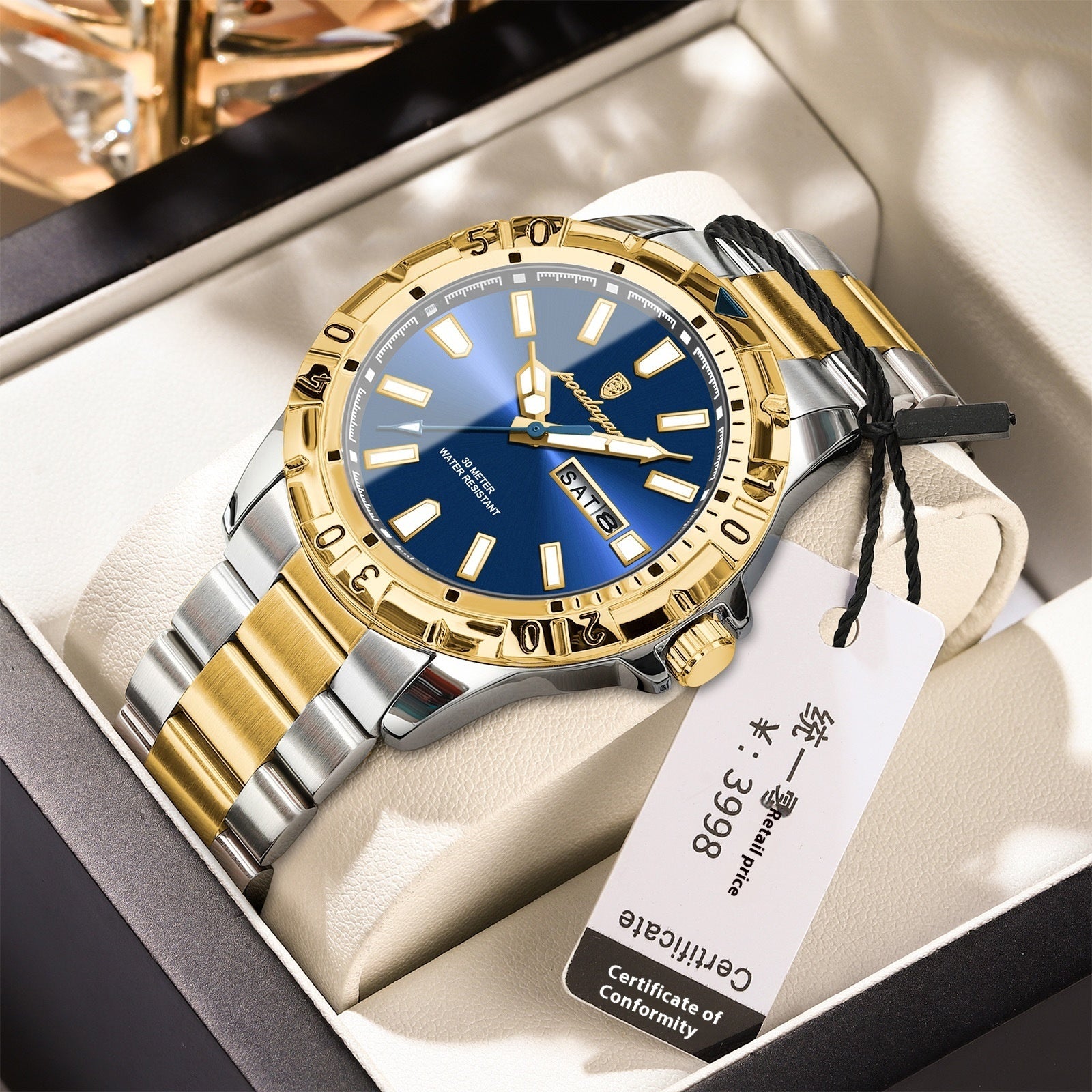 Swiss Brand Waterproof Fashion New Men's Super Strong Luminous Watch - branded cloth centre