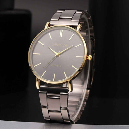 Ultra-thin Men's And Women's Steel Belt Quartz Watch Student Outdoor Casual Sports