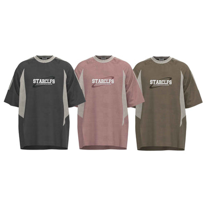 Men's Loose Short-sleeved T-shirt With Letter Embroidery Design