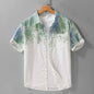 Menswear Hanging Dyed Short-sleeved Shirt Pure Cotton