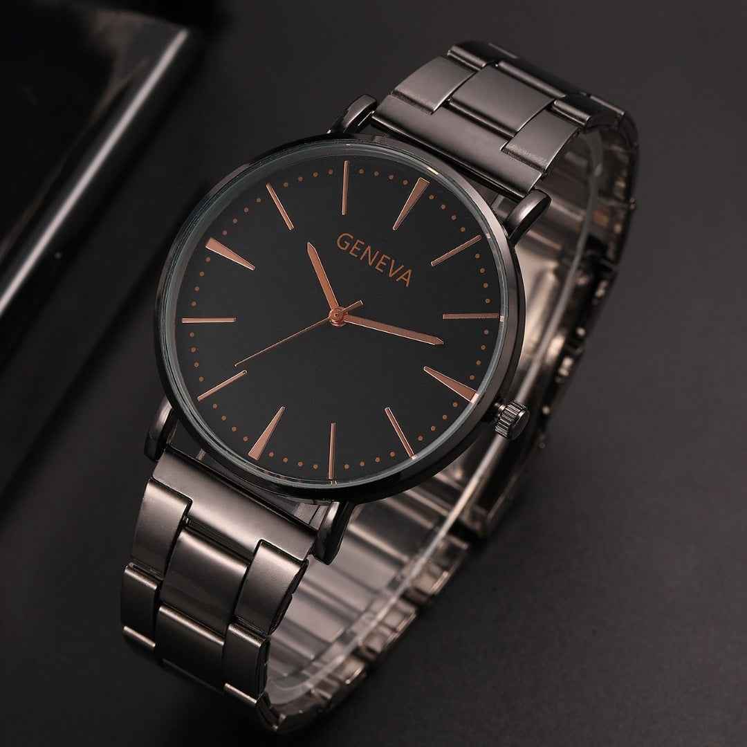 Ultra-thin Men's And Women's Steel Belt Quartz Watch Student Outdoor Casual Sports