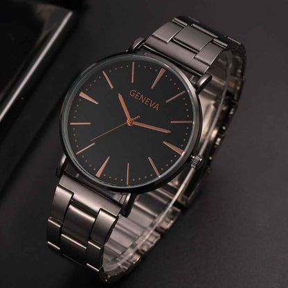 Ultra-thin Men's And Women's Steel Belt Quartz Watch Student Outdoor Casual Sports