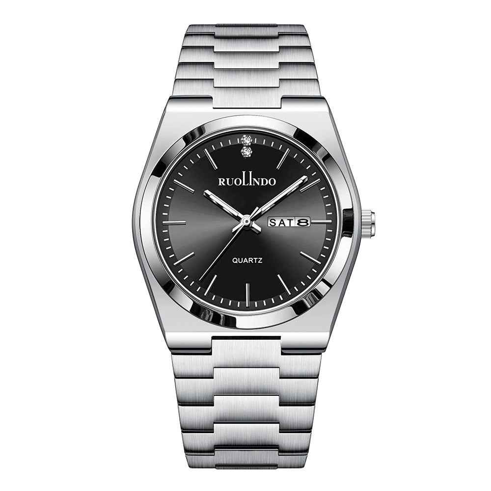 Double Calendar Advanced Stainless Steel Luminous Men's Watch