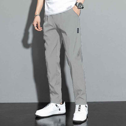 Summer Casual Men's Loose Thin Ice Silk Quick-dry Pants Transparent Pants