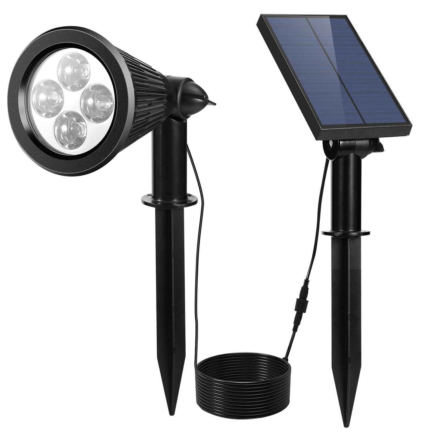 1Pc Solar Powered Spotlight Outdoor Dusk To Dawn Light IP65 Waterproof For Wall Path Lawn Garden Lamp Waterproof