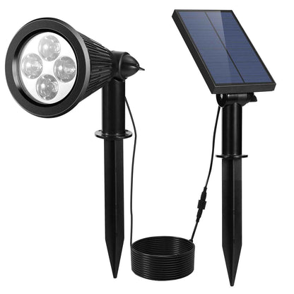1Pc Solar Powered Spotlight Outdoor Dusk To Dawn Light IP65 Waterproof For Wall Path Lawn Garden Lamp Waterproof